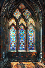 Fototapeta na wymiar A beautiful stained glass art