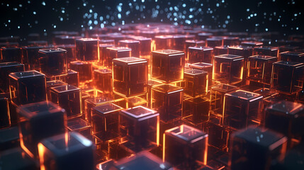 Abstract 3D crystal background