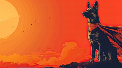 Greeting Card and Banner Design for National K9 Day Background
