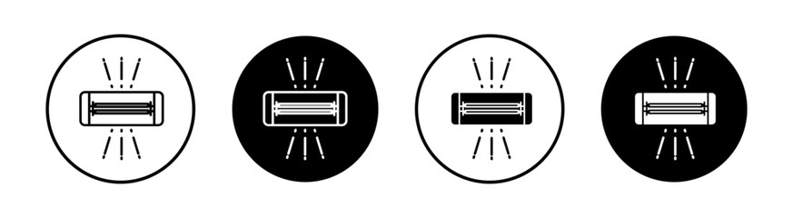 UV disinfection lamp flat line icon set. UV disinfection lamp Thin line illustration vector - obrazy, fototapety, plakaty