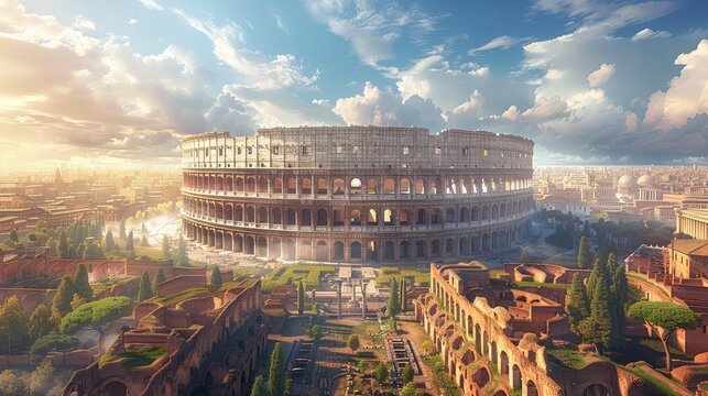 Historical Landmarks, Iconic monuments, ancient ruins, and historical sites from around the world, showcasing architectural marvels and cultural heritage that tell stories of the pas