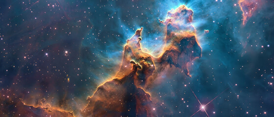 Fototapeta na wymiar Carina Nebula is a giant
