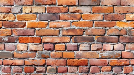 Obraz premium Detailed brick wall texture with varied colors and patterns