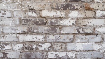 Close-up of a white painted brick wall, emphasizing texture and pattern