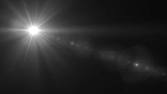 Optical Lens flare effect and shine ray moving