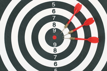 darts and business success goals concept
