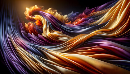 Silk Waves Abstract