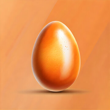 Assorted Orange Egg Icons: Exploring Size Diversity.(Generative AI)