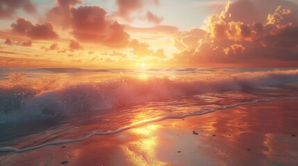 Beach Sunset, Vibrant photographs showcasing stunning beach sunsets create a romantic and captivating atmosphere