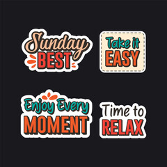 Set of vintage motivational and inspirational quotes sticker