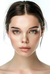 Fototapeta premium Photo portrait of young beautiful female sexy woman model face