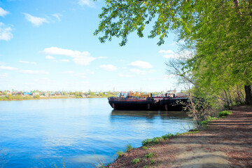 old boat on the river