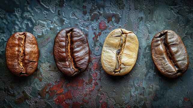 Coffee Beans in Artistic Compositions,Experiment with creative compositions using coffee beans, highlighting their texture, aroma, and richness. These images can appeal to coffee enthusiasts