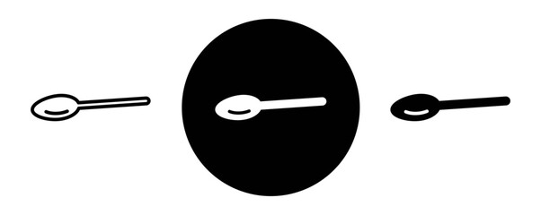 Spoon outline icon collection or set. Spoon Thin vector line art