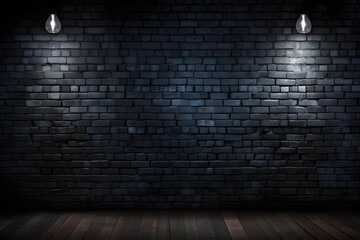room with brick wall