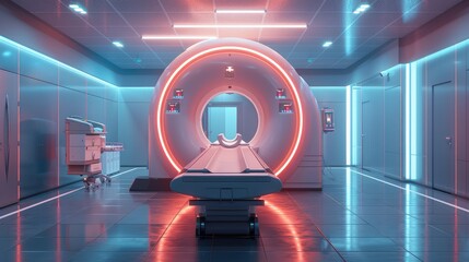 Diagnostic Imaging, Depict medical imaging technologies, such as MRI and X-ray machines, used for diagnostic purposes in healthcare settings - obrazy, fototapety, plakaty
