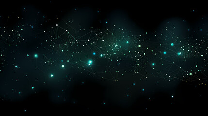 Fototapeta premium Dark background with polygonal connections, network connection concept