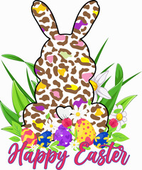 Easter Vibes, Easter, Easter Bunny T-shirt Design. Ready to print for apparel, poster, and illustration. Modern, simple, lettering t-shirt vector
