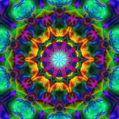 Fototapeta na wymiar psychedelic background. background screensaver.Magic graphics.Beautiful illustration. Bright flower. Abstract kaleidoscope pattern.