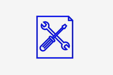 working tools illustration in line style design. Vector illustration.