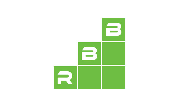 RBB initial letter financial logo design vector template. economics, growth, meter, range, profit, loan, graph, finance, benefits, economic, increase, arrow up, grade, grew up, topper, company, scale
