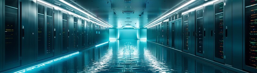 Illustrated underwater data center
