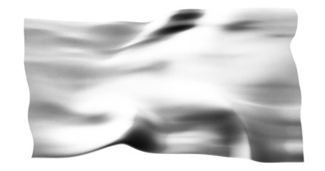 White flag isolated realistic waving background transparent. Cotton fabric texture
