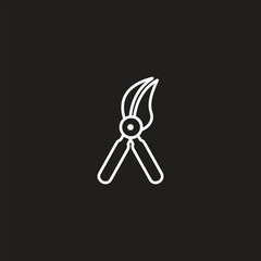 Secateurs cuts plant icon. Outline secateurs cuts plant vector icon for web design isolated