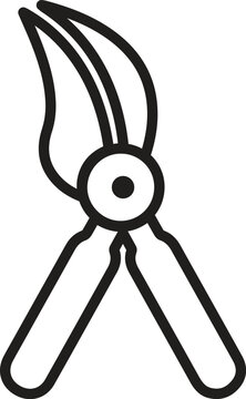 recommend clip art: Secateurs cuts plant icon. Outline secateurs cuts plant vector icon for web design isolated on white background