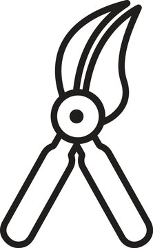recommend clip art: Secateurs cuts plant icon. Outline secateurs cuts plant vector icon for web design isolated on white background