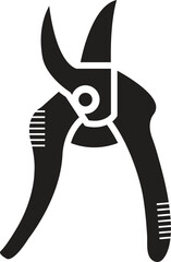 Gardening scissors isolated spring care pruning branch scissors isolated vector file	