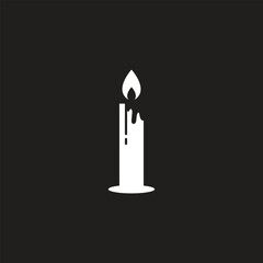 Candle silhouettes. Candle vector icons. EPS 10