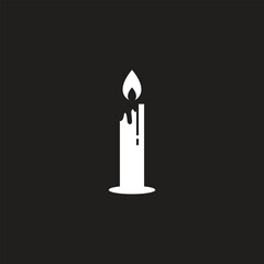 Candle silhouettes. Candle vector icons. EPS 10