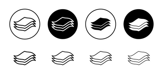 3 Layers icon vector set collection for web