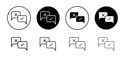 Check false or true icon vector set collection for web