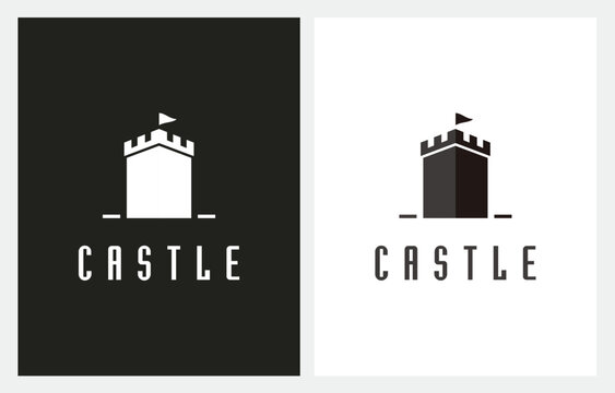 Authentic Castle Tower Fortress logo design inspiration