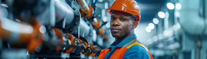 Maintenance engineer at power station responsibility for energy supply