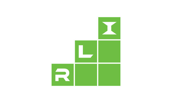RLI initial letter financial logo design vector template. economics, growth, meter, range, profit, loan, graph, finance, benefits, economic, increase, arrow up, grade, grew up, topper, company, scale