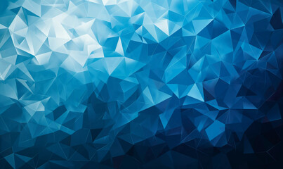 Obraz premium Abstract textured blue triangle polygonal background.