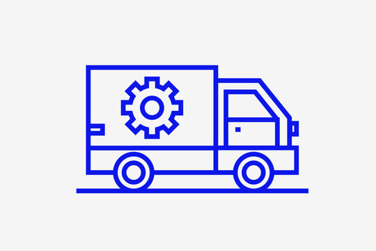 delivery options illustration in line style design. Vector illustration.
