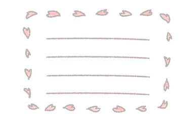 クレヨンで描いたようなやさしいタッチの桜の花びらのメッセージカード