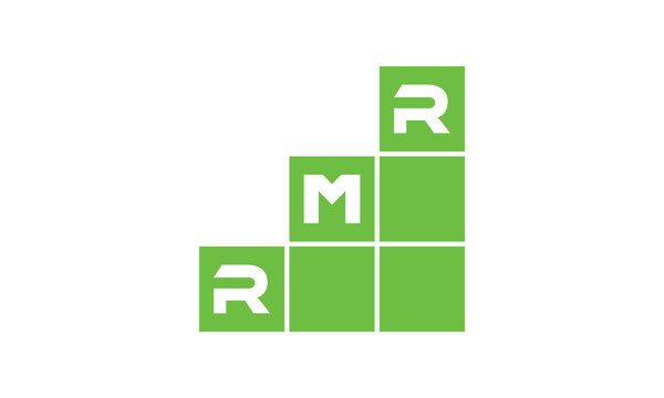 RMR initial letter financial logo design vector template. economics, growth, meter, range, profit, loan, graph, finance, benefits, economic, increase, arrow up, grade, grew up, topper, company, scale