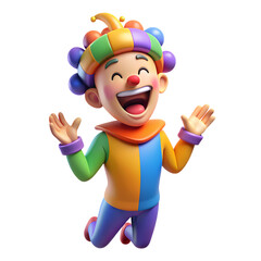 Spreading smiles and laughter April Fools Day with this cheerful clown