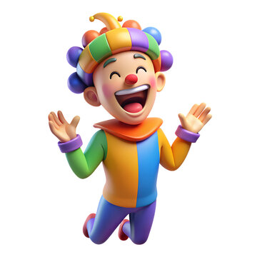Spreading smiles and laughter April Fools Day with this cheerful clown