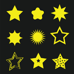 Set of STARS - Vector File