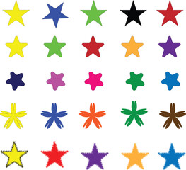 Set of STARS - Vector File