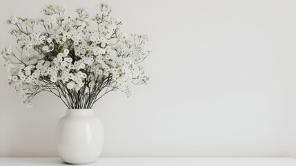 Beautiful white vase, generative ai