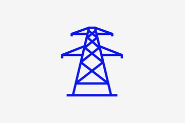 power grids illustration in line style design. Vector illustration.