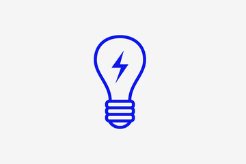 bulb illustration in line style design. Vector illustration.