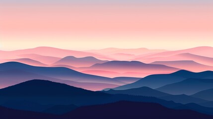 Obraz premium View of mountain range with pink sky, suitable for inspirational quotes, travel blogs, naturethemed websites, and landscape photography projects.
